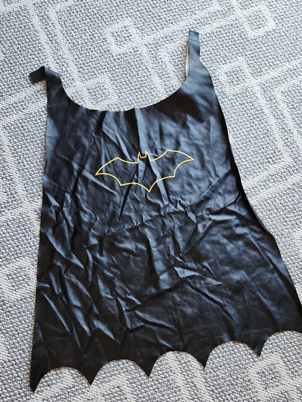 Batman Black Cape with Yellow Bat Emblem
